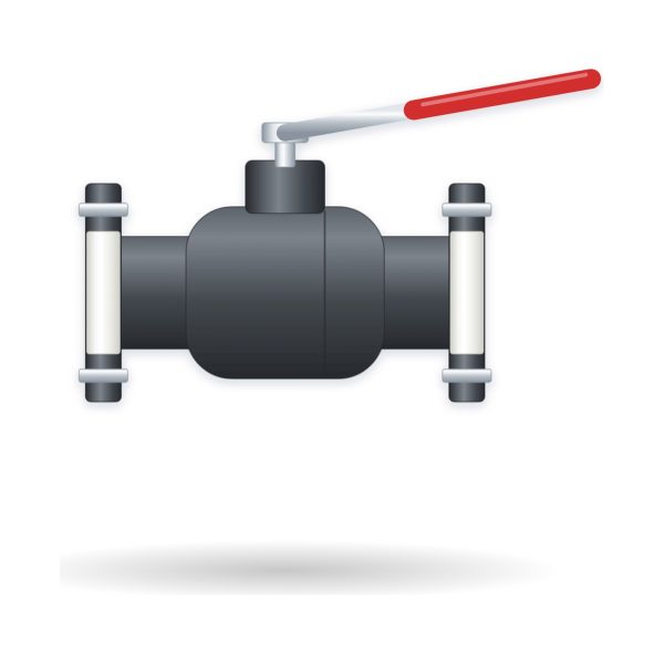 M.S. Body FEP / PFA Lined 2 Piece Ball Valve – Flanged