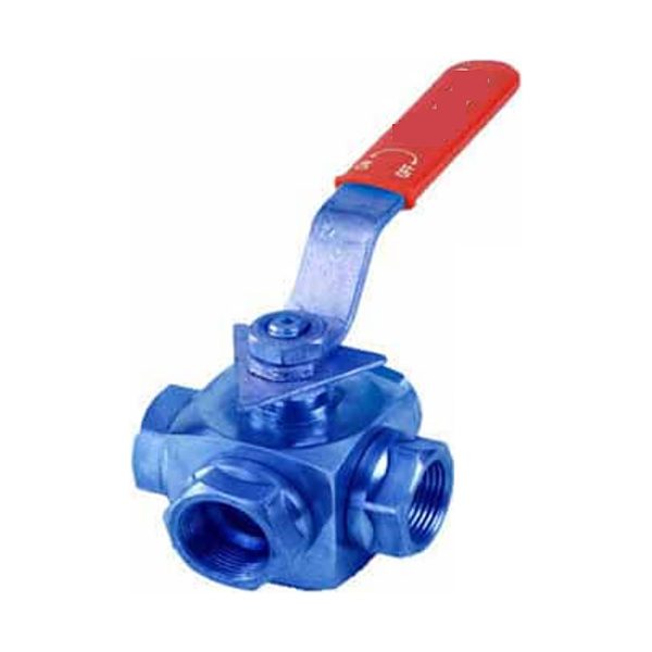 M.S. Barstock 3 Way Ball Valve – Screwed / Flanged ASA 150#