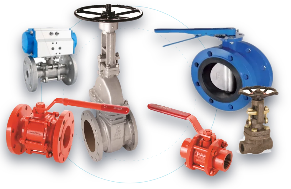 Universal Valves ball, gate, globe and butterfly valves